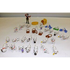 101 Dalmatians Miniature Figurine Set With Accessories 37 Pieces Lot